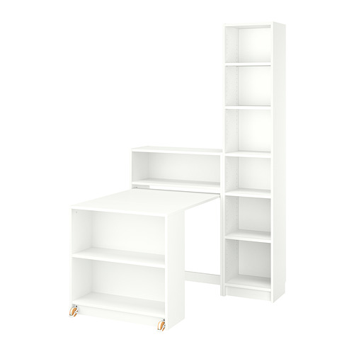 BILLY, bookcase comb w foldable table. 1 of 7 open dialog