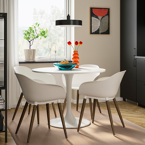 DOCKSTA / GRÖNSTA, mesa y 4 sillas con reposabrazos. 2 de 6 open dialog