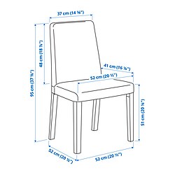 Measurement Illustration - BERGMUND chair frame