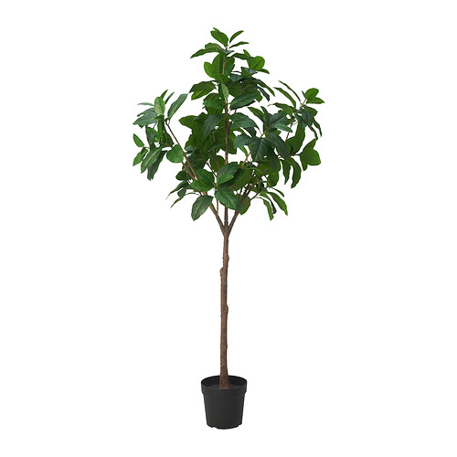 Planta en maceta FEJKA, verde, de plástico, redonda, hojas realistas.