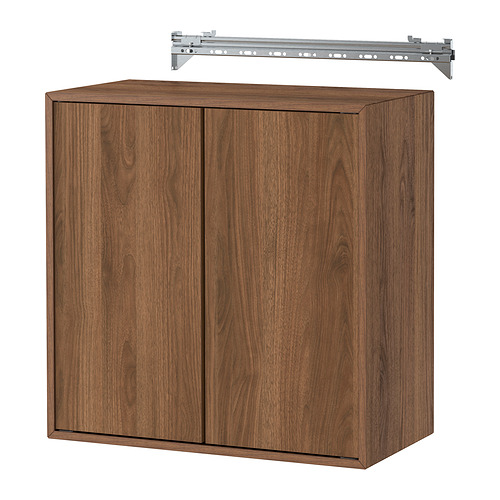 Armario EKET marrón, 2 puertas, 1 estante, de pared.