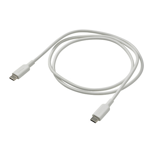 Cable usb-c flexible blanco SITTBRUNN, en espiral, sin pvc.