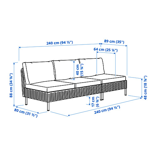 VITTSKÄR, 3-seat sofa outdoor. 5 of 5 open dialog