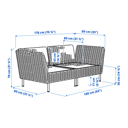 VITTSKÄR, modular loveseat. 3 of 3 open dialog