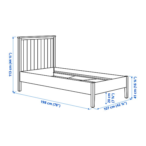 Measurement Illustration - GULLABERG bed frame