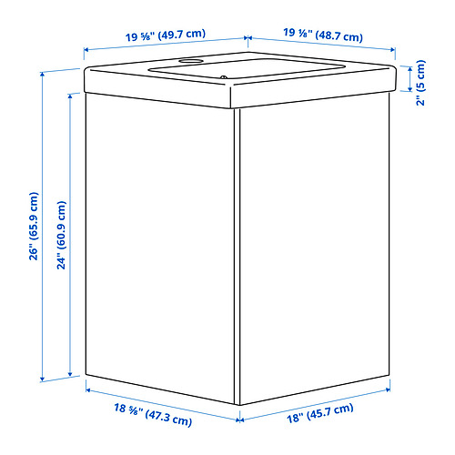 Measurement Illustration - ENHET/TVÄLLEN wash-stnd w door/wash-basin