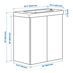 Measurement Illustration - ENHET/TVÄLLEN wash-stnd w doors/wash-basin