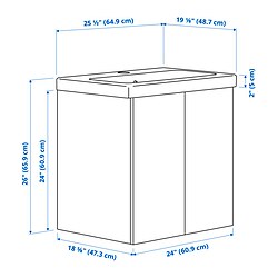 Measurement Illustration - ENHET/TVÄLLEN wash-stnd w doors/wash-basin