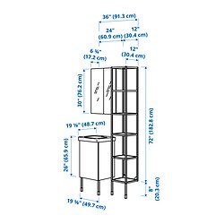 Measurement Illustration - ENHET bathroom