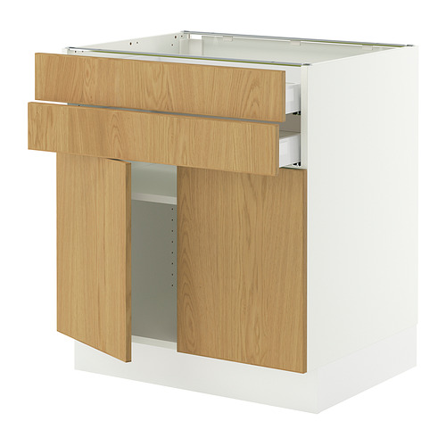 SEKTION / MAXIMERA, base cabinet w 2 doors/2 drawers. 1 of 2 open dialog