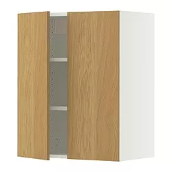 IKEA Puerto Rico - SEKTION wall cabinet with 2 doors, white/Sinarp oak ...