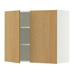 IKEA Puerto Rico - SEKTION wall cabinet with 2 doors, white/Sinarp oak ...