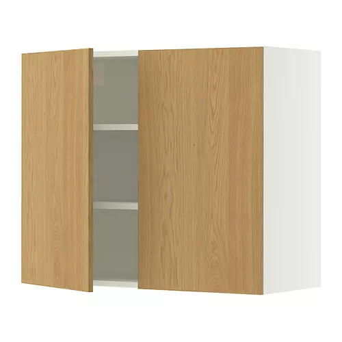 IKEA Puerto Rico - SEKTION wall cabinet with 2 doors, white/Sinarp oak ...
