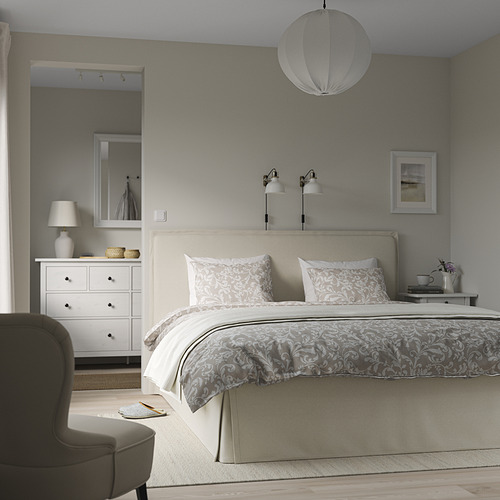 TÄRNKULLEN, upholstered bed frame. 3 of 13 open dialog