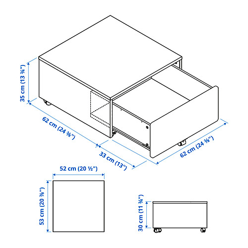 SLÄKT, bed con 3 storage boxes. 5 of 5 open dialog