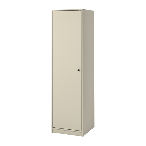 Armario GURSKEN beige, rectangular, con una puerta, diseño sencillo.