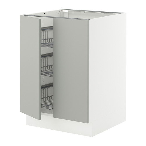 SEKTION, base cabinet w wire basket/2 doors 1 of 2 open dialog