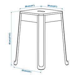 Ilustración de medidas - TRÄNNÖ taburete