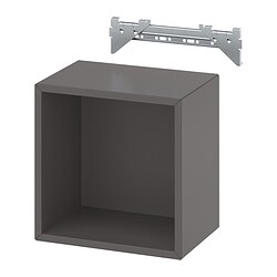 EKET, wall-mounted shelving unit, Dark gray