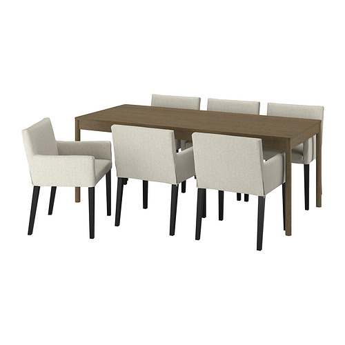 TONSTAD / MÅRENÄS, mesa y 6 sillas. 1 de 8 open dialog