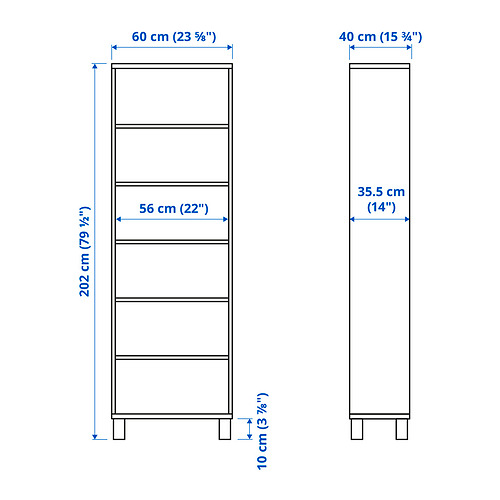 BESTÅ, bookcase with STUBBARP leg 4 of 4 open dialog