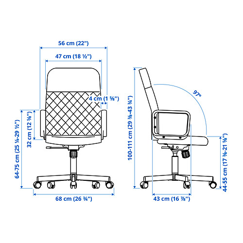 RENBERGET, silla giratoria 3 de 9 open dialog