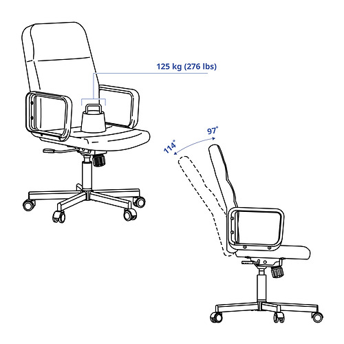 RENBERGET, swivel chair. 4 of 9 open dialog