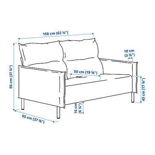 MANNARP, sofá de 2 plazas. 11 de 11 open dialog