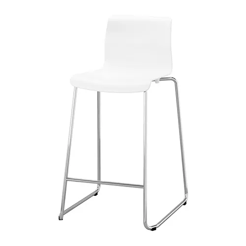 IKEA Puerto Rico - GLENN bar stool, white/chrome plated, 26 