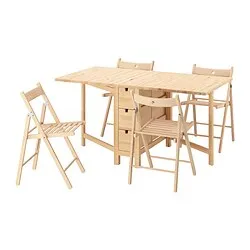 IKEA Puerto Rico - NORDEN/FRÖSVI drop leaf table and 4 chairs, birch ...