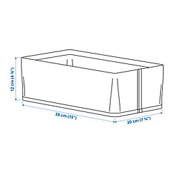 Ilustración de medidas - PURRPINGLA caja, juego de 3