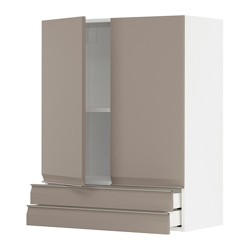METOD / MAXIMERA, wall cabinet with 2 doors/2 drawers. 1 of 4 open dialog