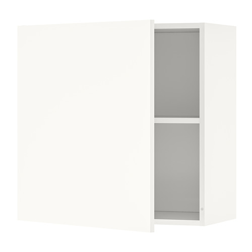 Mueble de pared blanco KNOXHULT, cuadrado, 2 estantes, ajustable, frente de melamina.
