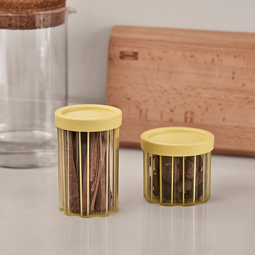 SPJUTLILJA, jar with lid, set of 2. 2 of 6 open dialog