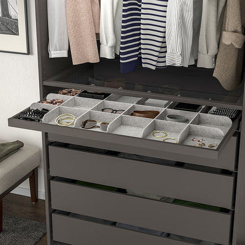 KOMPLEMENT, pull-out tray with divider 2 of 3 open dialog