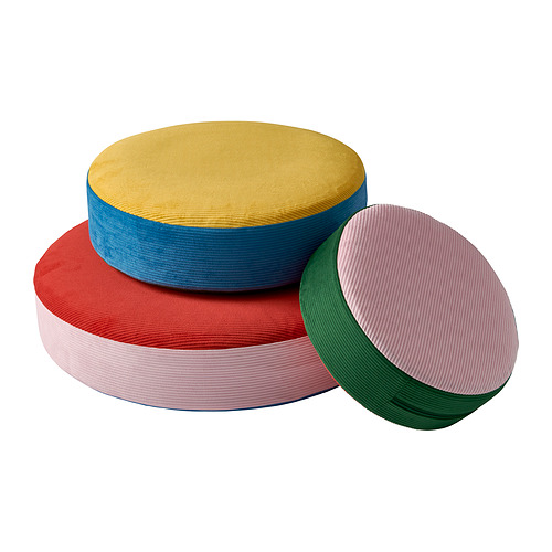 GREJSIMOJS, floor cushion, set of 3. 2 of 8 open dialog