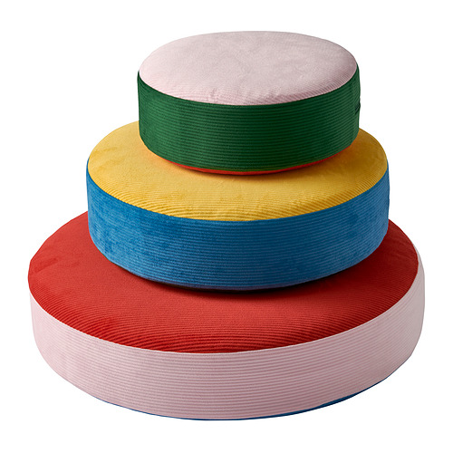 GREJSIMOJS, floor cushion, set of 3. 1 of 8 open dialog