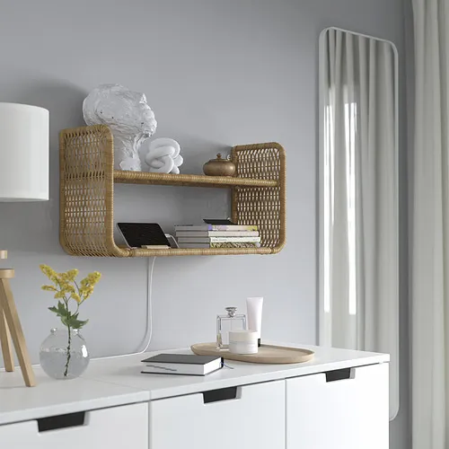 IKEA Puerto Rico - FRYKSÅS wall shelf, rattan, 23 5/8 