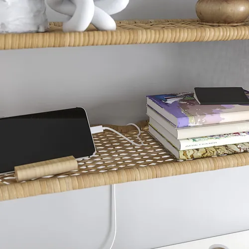 IKEA ラック IKEA Puerto Rico - FRYKSÅS wall shelf, rattan, 23 5/8 