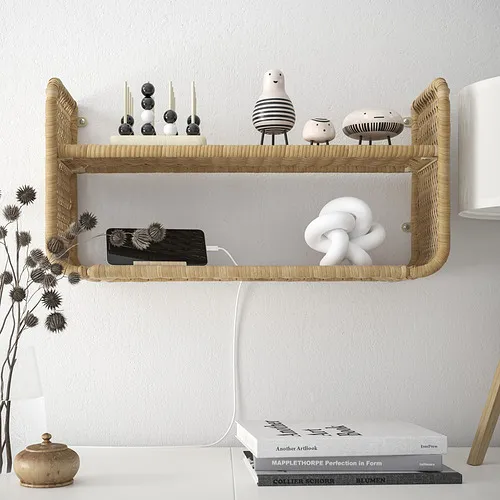 IKEA Puerto Rico - FRYKSÅS wall shelf, rattan, 23 5/8 