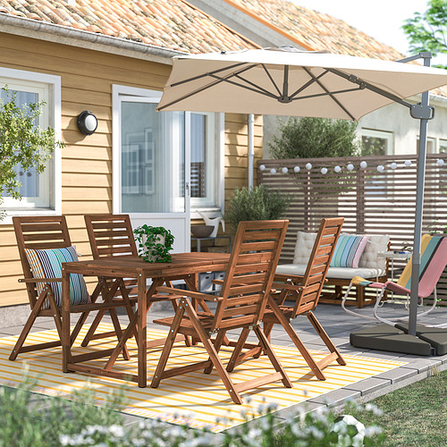 NÄMMARÖ, table + 4 reclining chairs, outdoor 2 of 4 open dialog