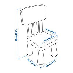 Measurement Illustration - MAMMUT children's chair