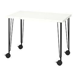 LINNMON/KRILLE, escritorio, Blanco / negro