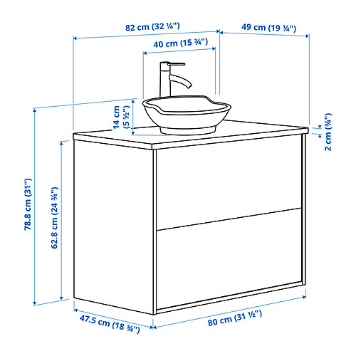 TÄNNFORSEN / VÄSTERSJÖN, wash-stnd w drawers/wash-basin. 8 of 8 open dialog