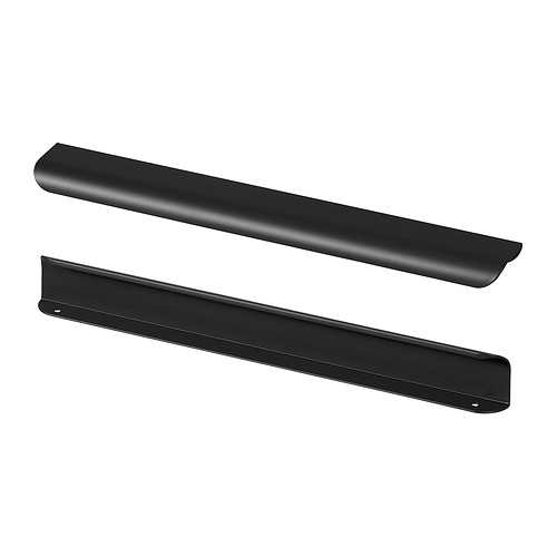 Manillas de cocina BILLSBRO negras, elegantes, alargadas, de aluminio con recubrimiento en polvo.