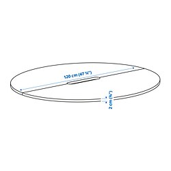 Measurement Illustration - MITTZON tabletop round