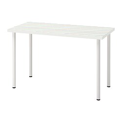 LAGKAPTEN/ADILS, escritorio, Rejilla multicolor / blanco