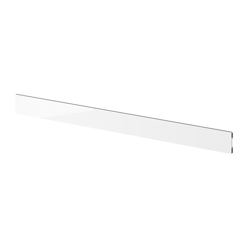Zócalo blanco FÖRBÄTTRA, acabado brillante, material plástico, forma rectangular larga para armarios de cocina.