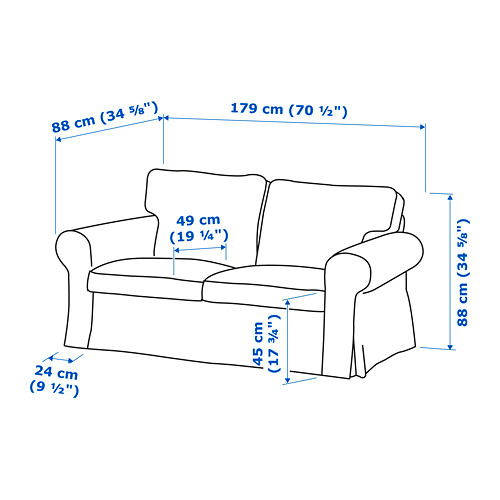 EKTORP, 2-seat sofa. 6 of 6 open dialog
