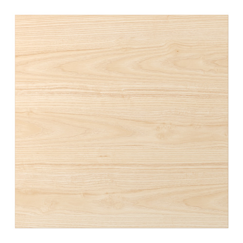 Puerta de melamina efecto madera de fresno claro ASKERSUND con patrón de vetas naturales, fácil de limpiar, resistente a la humedad.
